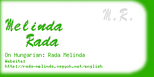 melinda rada business card